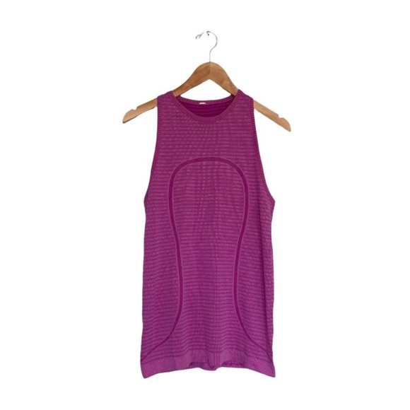 Lululemon Swiftly Tech High Neck Racerback Tank Pink Magenta Size 6